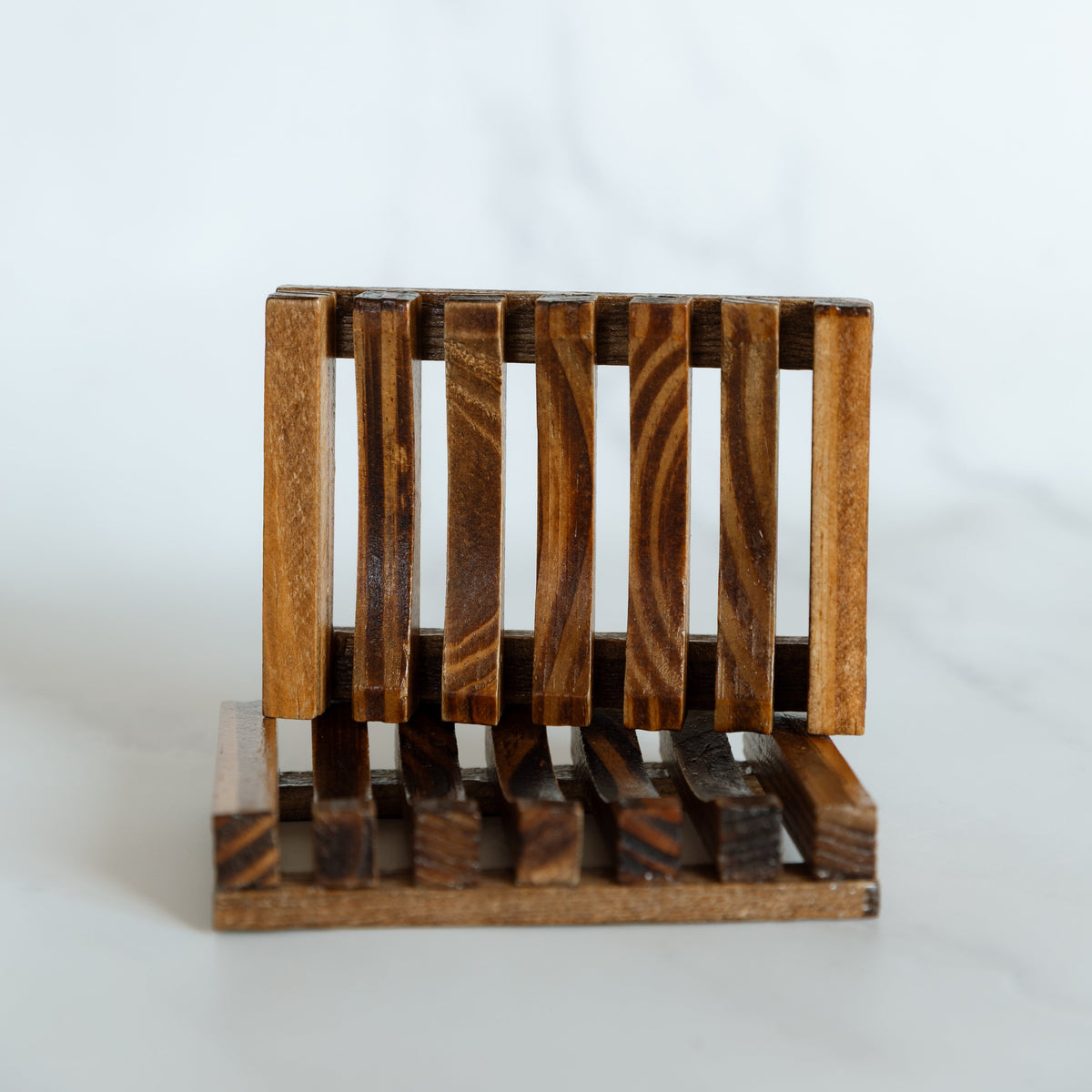 Dark Brown natural Wooden Rack Soap Dish
