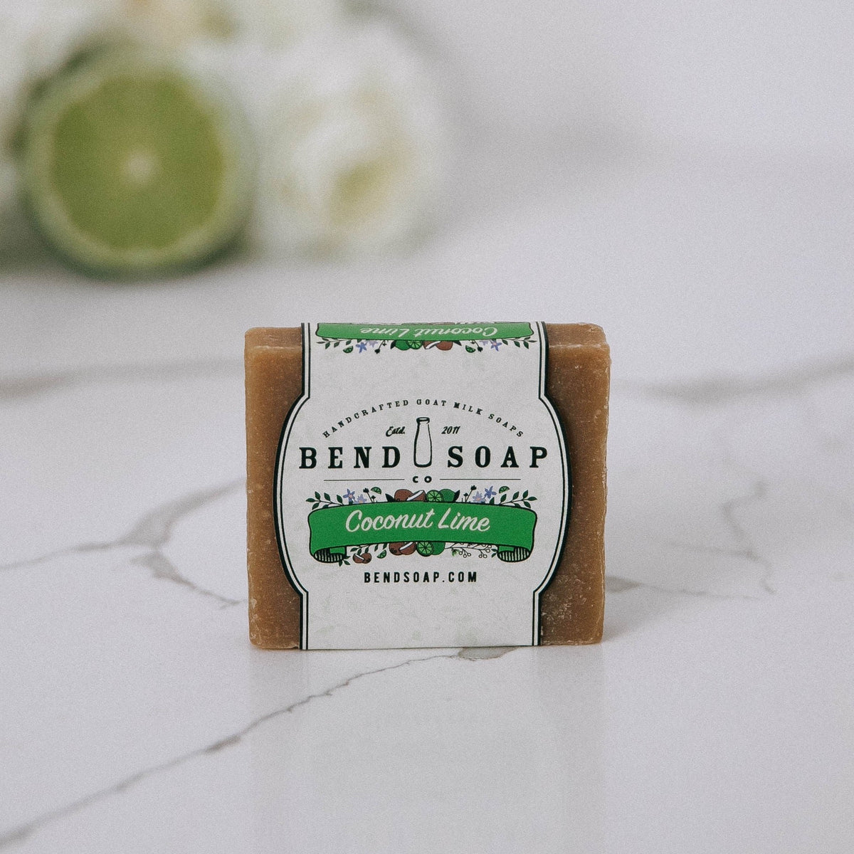 Coconut Lime Goat Milk Soap, Travel sized bar